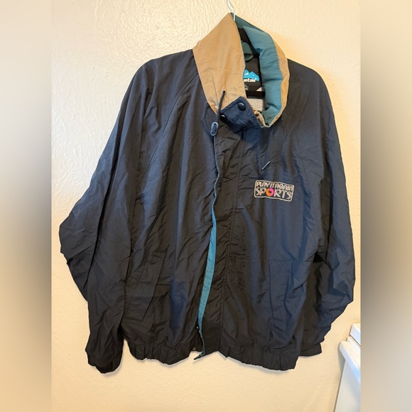 Black and Tan Windbreaker 🧥 jacket - Picture 1 of 7